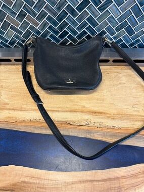 kate spade Black Pebbled Leather Crossbody Shoulder Bag